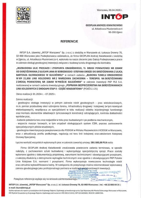 INTOP S.A. - referencja