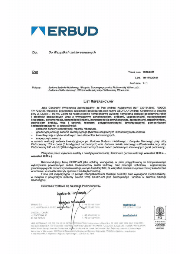 ERBUD S.A. - referencja