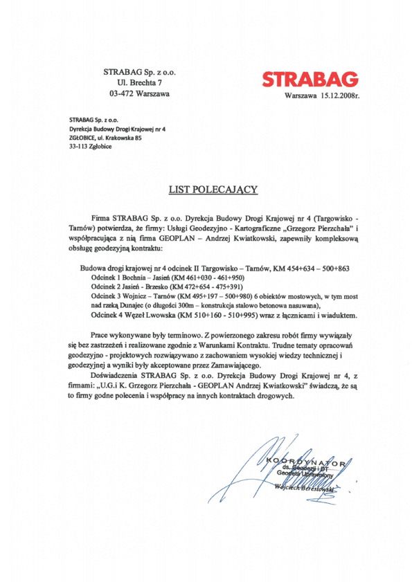 STRABAG Sp. z o.o. - referencja