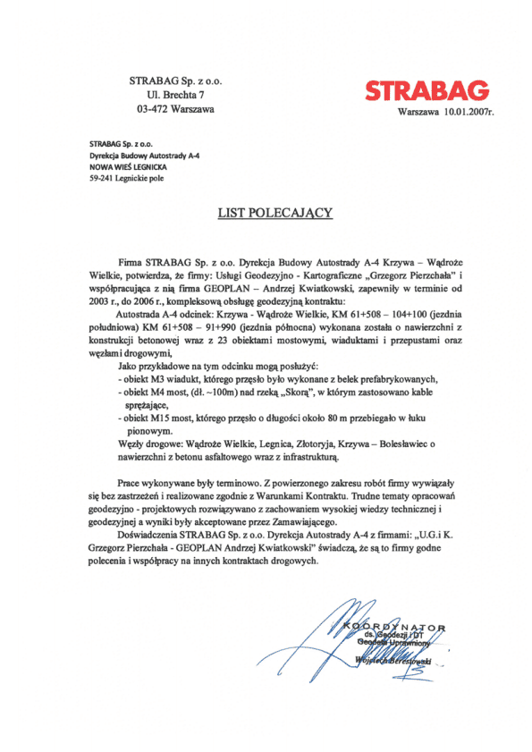 STRABAG Sp. z o.o. - referencja