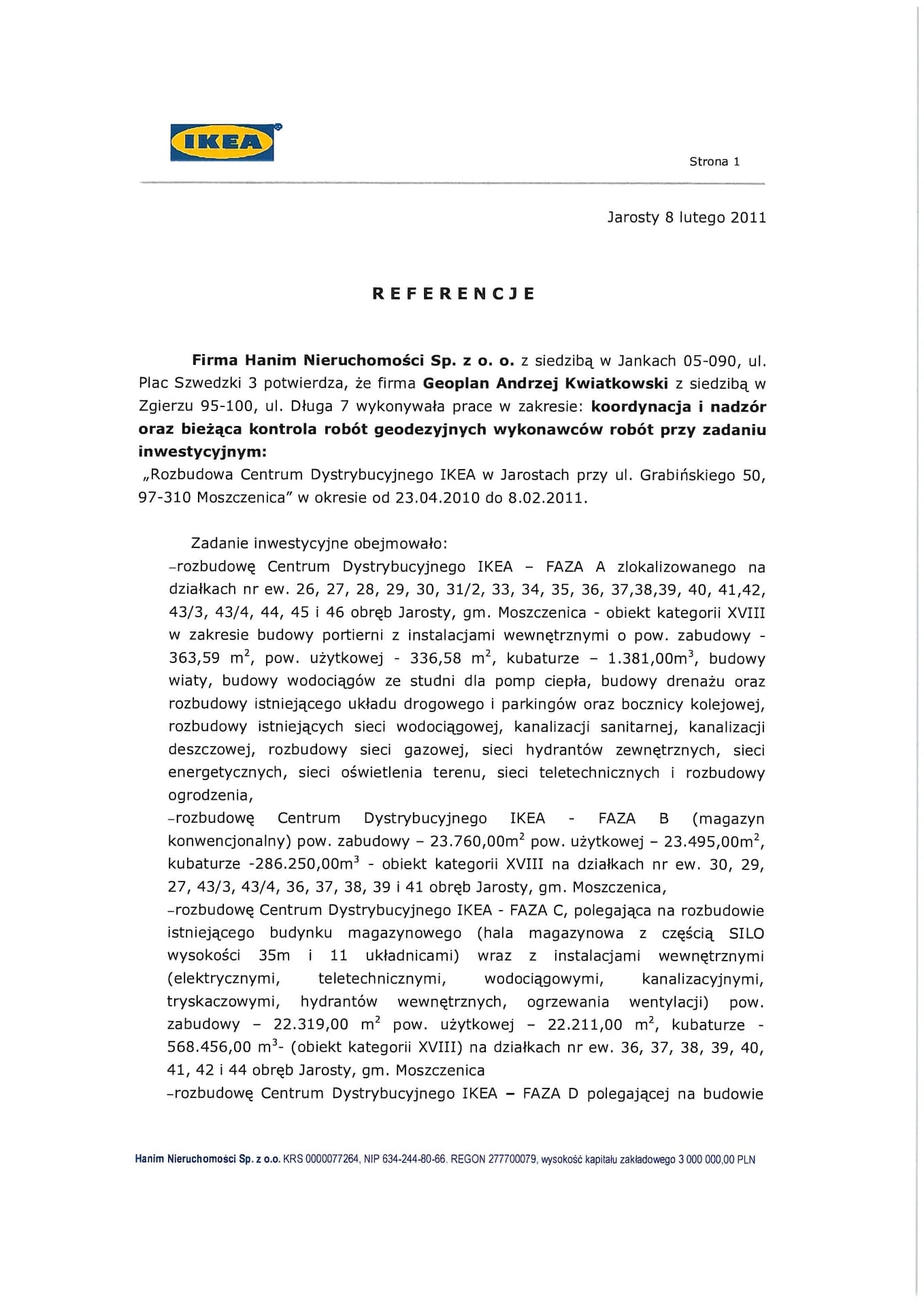 Hanim Nieruchomości (IKEA) - referencja