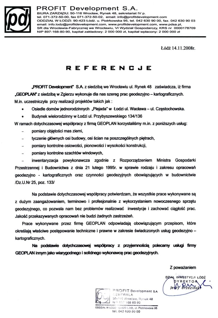 Profi Development - referencja