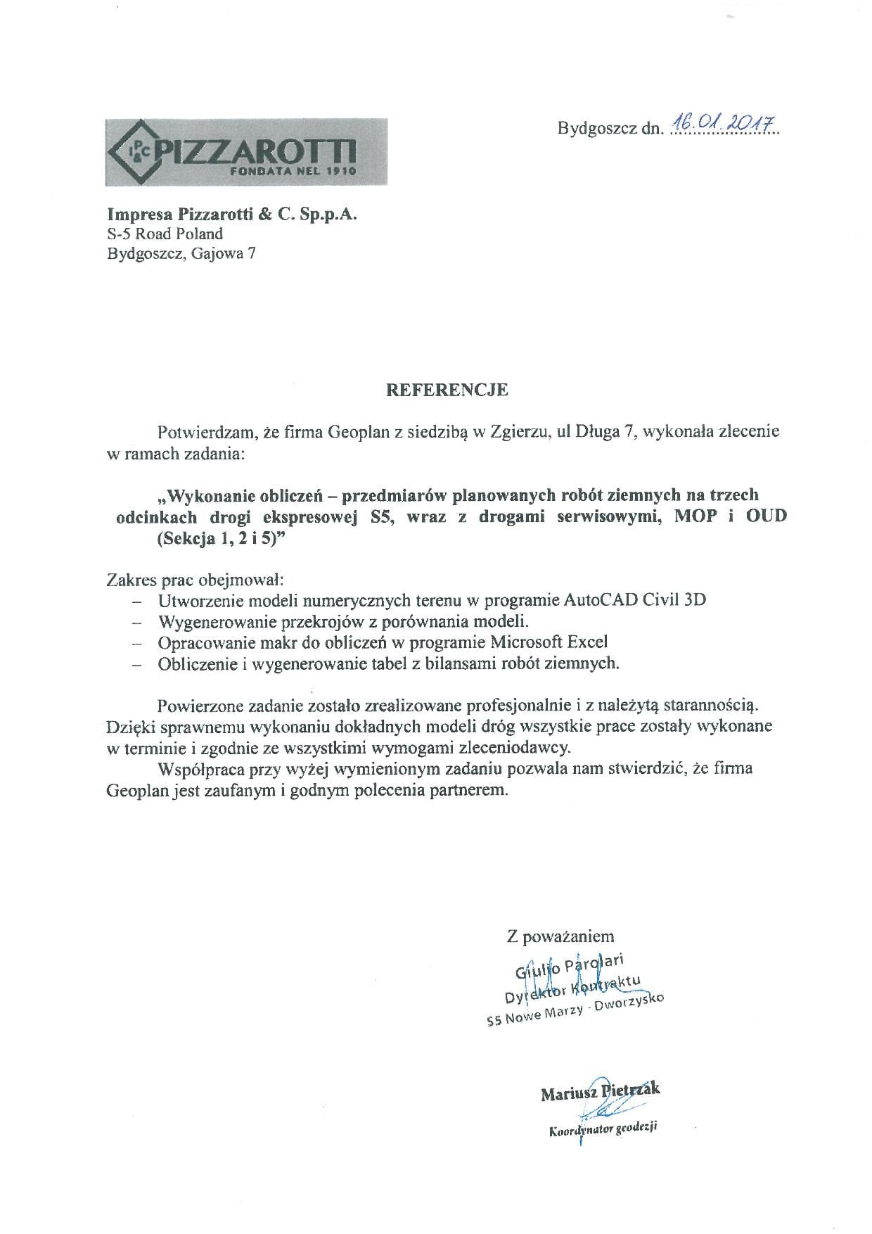 Pizzarotti - referencja